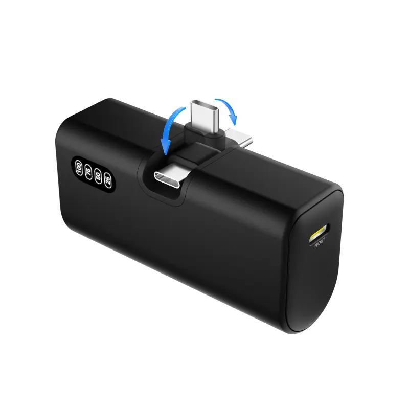 Custom Capsule style 20W 5000mAh powerbank with double C