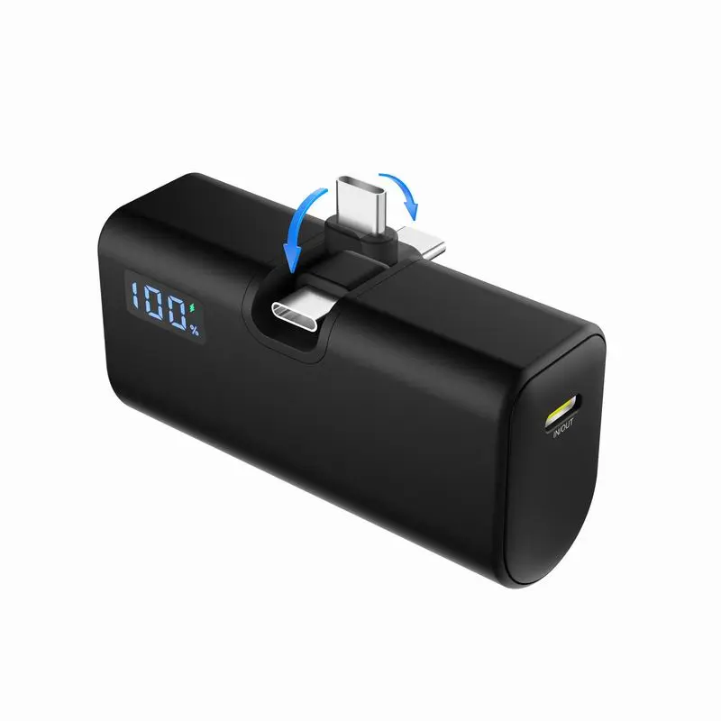Custom PD20W 5000mAh power bank with OLED and Double C